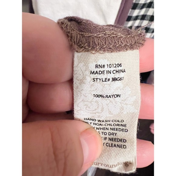 Soft Surroundings Brown Laurel Modest Maxi Gauze Button Up Shirt Dress - Picture 7 of 7